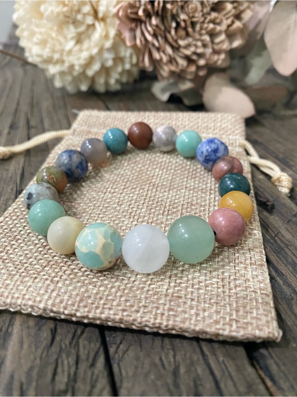 Colorful Gemstone Stretch Bracelet
